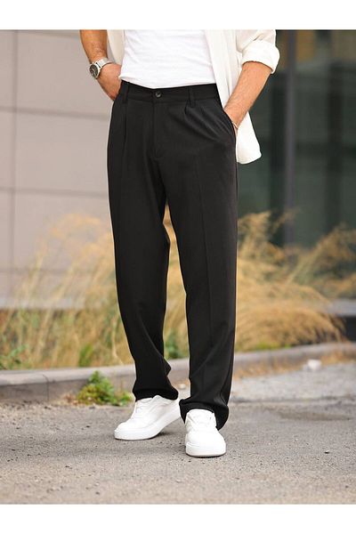 JACK CAPRİO Men's New Season Seasonal Pleated Loose Fit Baggy