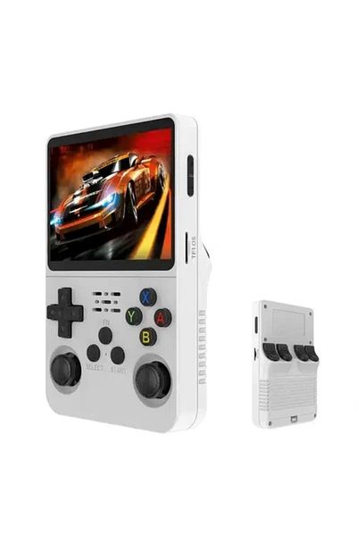 VEVOR R36S portable retro console 64GB, 15000 games, ArkOS 2.0, N64 PSP PS1 PlayStation, White