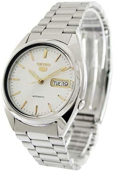 Seiko Men Automatic Watch With Analog Display And Stainless Steel Strap Snxg47, Silver