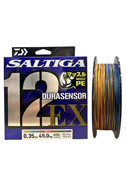 daiwa Saltiga Dura 12 Braid 6.0PE 0.35mm 400m Multi Color İp Misina