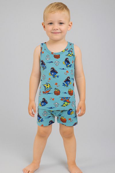 CiciTime Çocuk Modası Girls and Boys 2-11 Years Old Cotton Anti-Sweat Undershirt Boxer Set