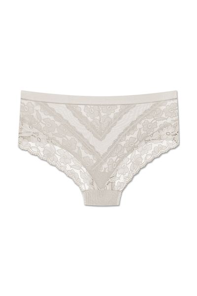 ZENA UNDERWEAR Lace Tulle Detailed Elastic High Waist Plus Size Women's Panties
