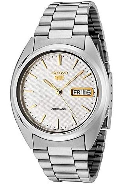 Seiko Men Automatic Watch With Analog Display And Stainless Steel Strap Snxg47, Silver