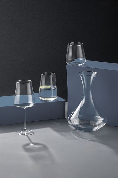 Emsan Brillante 19 Piece Glass Set Platinum