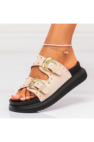 Lush Fashion Papuci Dama din Piele Ecologica