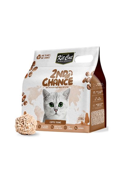 Kit Cat رمل القطط من حبوب القهوة من 2nd Chance - 7 لتر