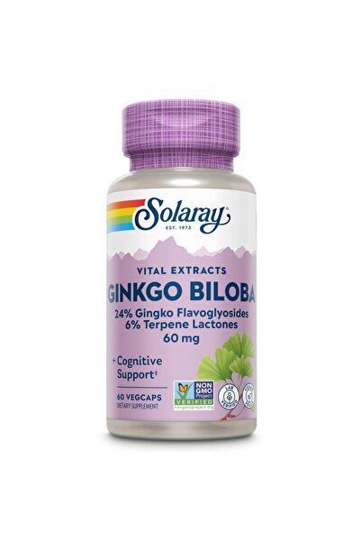 Solaray مستخلص أوراق الجنكة بيلوبا، 60 ملغ، 60 كبسولة نباتية