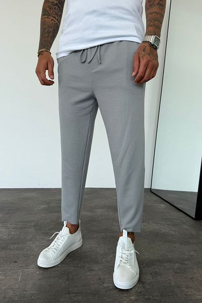 MADZEYMODA Ανδρικό Boyfriend Mold Twill Grey Jogger