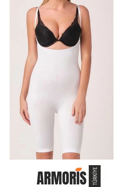 Armoris New Season Gathering Anti-Slip Body Shaping White Long Length Seamless Corset