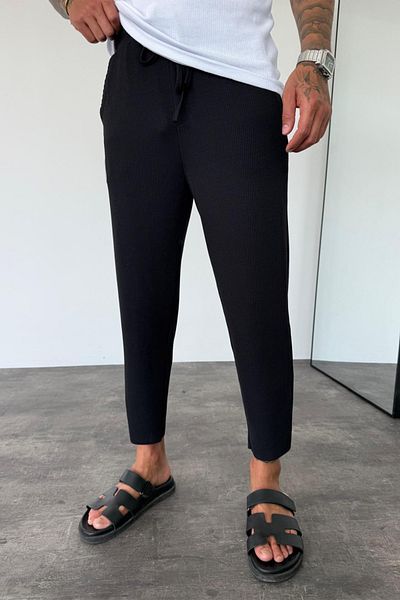 MADZEYMODA Ανδρικό Boyfriend Mold Twill Black Jogger