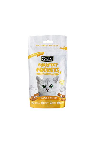 Kit Cat Purrfect Pockets Chicken And Cheese Cat Treats - 60 g