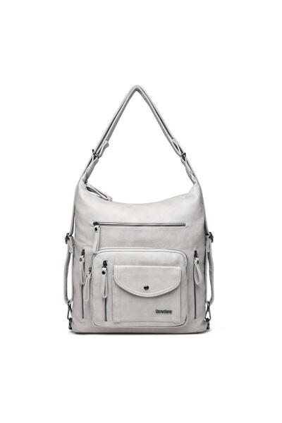 BARCELONA 21K حقيبة نسائية من الجلد المغسول على الظهر والكتف 21-K برشلونة 1580-7