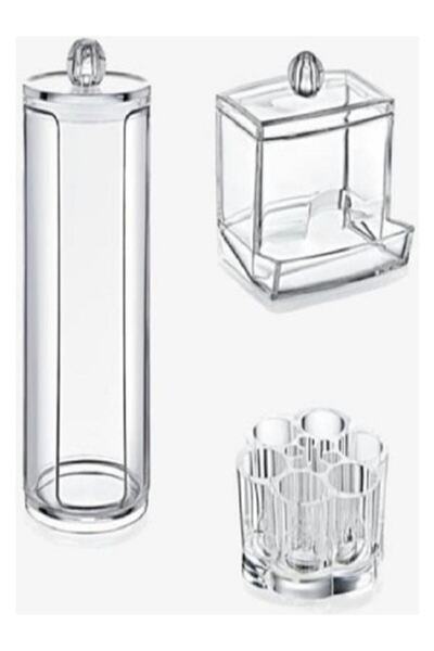 ABAREEK Opportunity Bear 3-Piece Makeup Set, High-Quality Acrylic Material