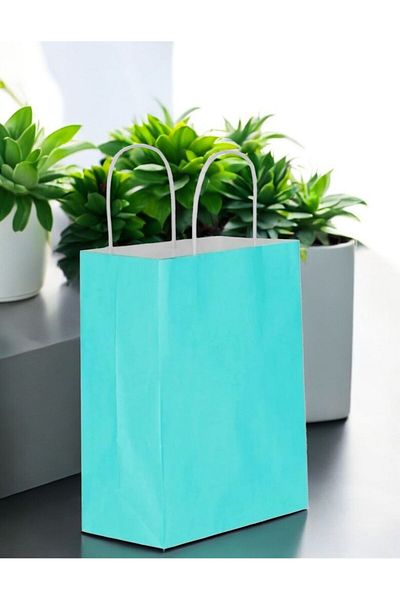 Happyland Blue Cardboard Bag Battal Size Twist Handle 25 Pieces 45X12X50 cm