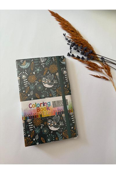 Adalinhome Atakids Lizy Dry Painted Mandala Coloring Book |   19 X 11cm |   40 Sheets |   12 Colors Dry Paint