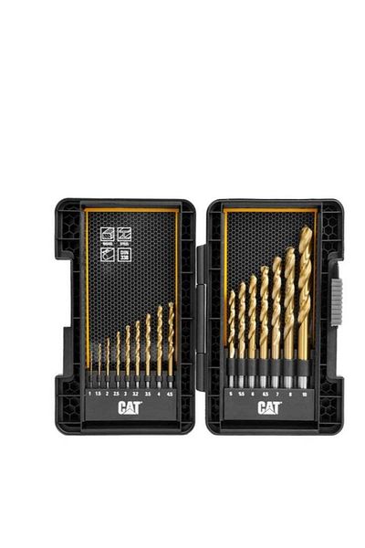 Caterpillar CAT DA02901 Titanium Coated HSS Drill Bits 16pcs