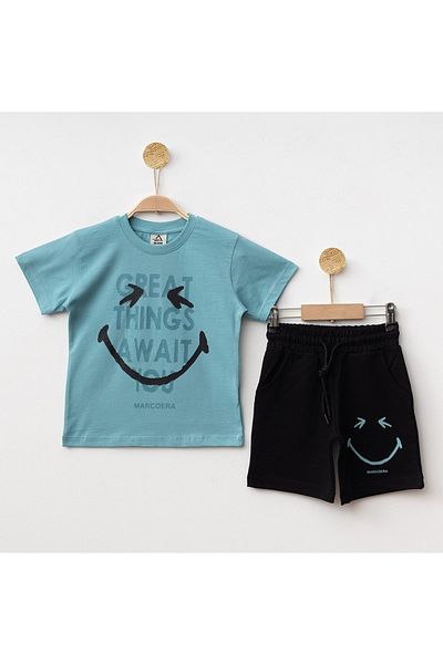 Biberon Çocuk Giyim Marcoera Great Things Shorts T-Shirt Suit 4/12
