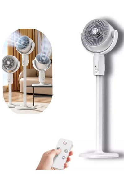 Denx Portable Oscillating Fan with Remote Control, Timer, Fine Mist, 5 Speeds, Foldable DX2607