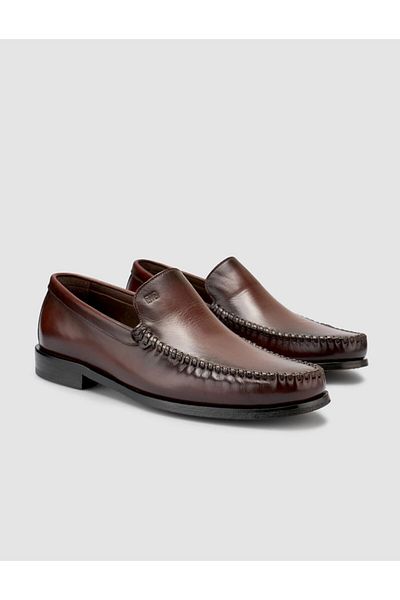 Cabani 100% Genuine Leather Brown Men's Classic Shoes