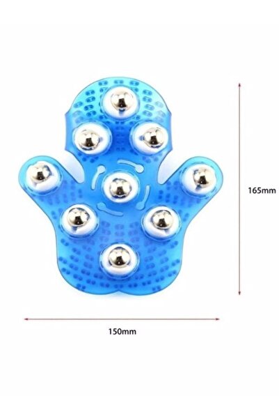 Elioure masaj 9 Bilyeli Masaj Eldiveni El Şeklinde Omuz Bacak Masaj Aleti Tah...