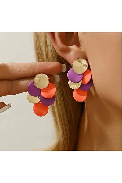 Purple Adv Summer Design Earrings