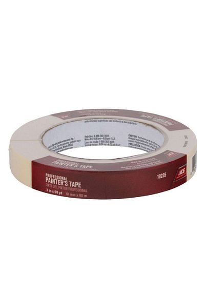 ACE Medium Strength Strong Rubber Based Adhesive Painter's Tape Beige 0.7inch x 60yard