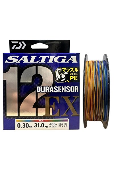 daiwa Saltiga Dura 12 Braid 4.0PE 0.30mm 400m Multi Color İp Misina