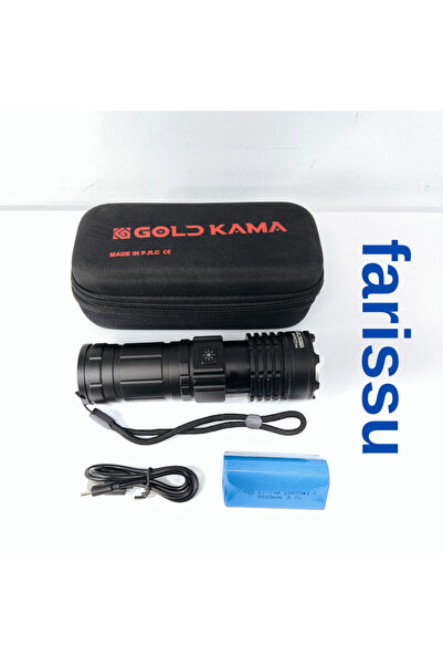 farissu T406 Şarjlı El Feneri | 100W Işık Gücü | Powerbank Özellikli | 5 Modl...