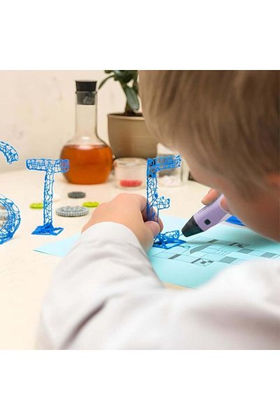FOXMAG24 3D pen for drawing in space, with LCD display, filament included, USB charging, green