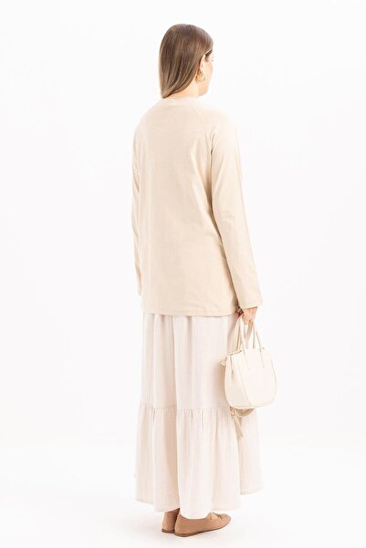 ALLDAY Μπλουζάκι με στάμπα με λεπτομέρεια μπεζ-πισ