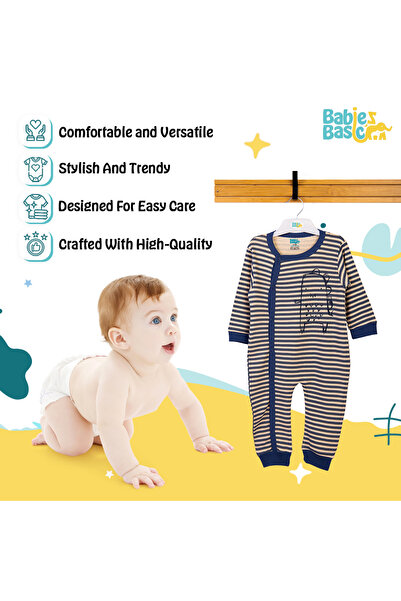 Babies Basic 100% Cotton Printed Long Sleeves Jumpsuit/Romper/Sleepsuit for babies