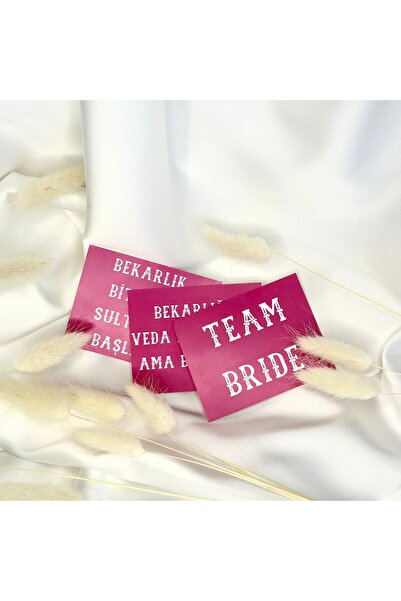 ATOLYE498 10 قطع من بطاقات وداع العزوبية باللون الوردي / بطاقات وداع العزوبية لحفلات الزفاف - وداع العزوبية - وصيفة العروس