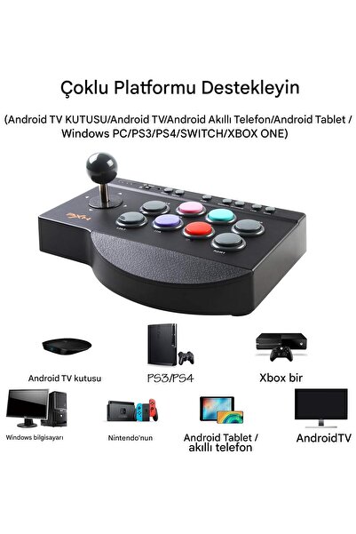 pxn 0082 Arcade Stick Oyun Kumandası PS3/PS4/Switch/PC/Android TV/XBOX