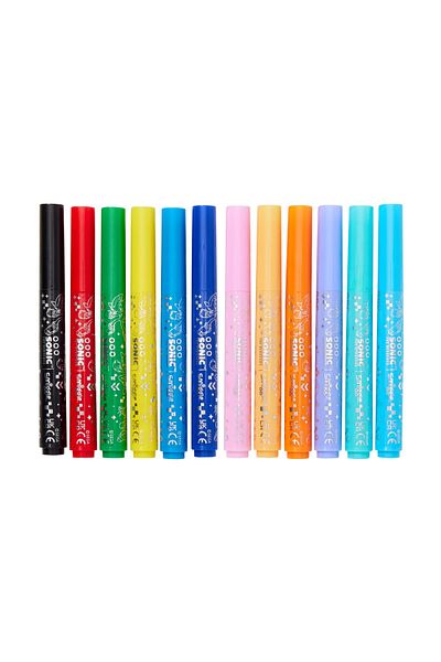 SMIGGLE Sonic Scented Marker Pack Pen Case X12