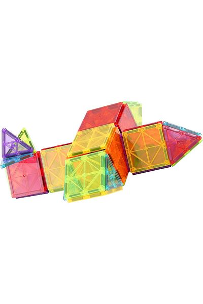 VEVOR Set Inteligent de Constructie cu 121 Placi Magnetice, Educativ si Creativ, Magnetic Tiles