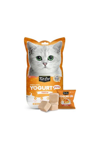 Kit Cat Freeze Dried Yogurt Yums Pumpkin Cat Treats - 10 g