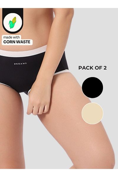 Intimate Queen Corn Bae Lacy Boyshorts – CloudSoft Luxury, Made from Corn Fiber | No Roll-Ups (Pack Of 2)