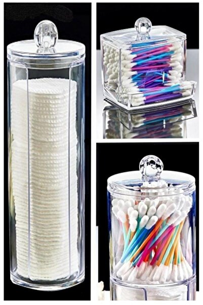 ROYALGROSS Cotton Pad Makeup Organizer Set of 3 Ft-011