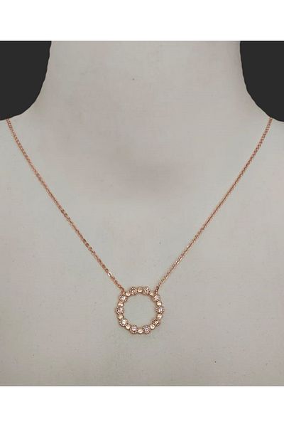 By Piera Pink Steel Necklace