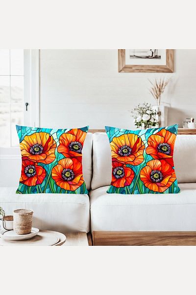 on the clouds Orange Ferret Combination Hidden Zippered Throw Pillow Cover Sofa Pillow Case Set (2Pcs)