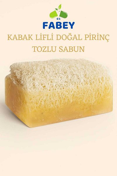 esfabey Natural Rice Powder Soap with Pumpkin Fiber 130Gr