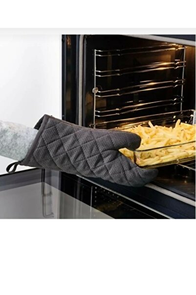 IKEA قفاز فرن رينج رمادي غامق-أسود 33 سم