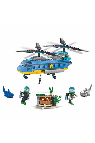 sunman oyuncak Sea Treasure Operation and Helicopter 344 Pieces 29610 01004431