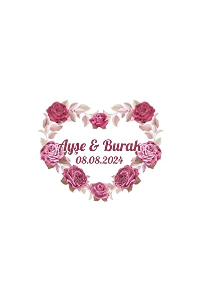 Reysa Tasarım ملصق إكليل الزنبق والبراعم الأرجواني هينا خطوبة الزفاف 3x3 سم م...