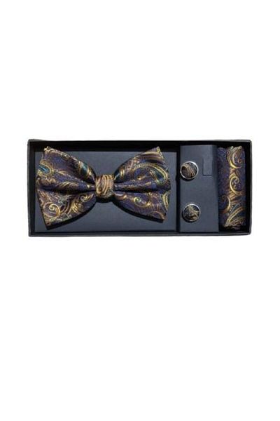 OEM Men's Bow Tie/Handkerchief/Button Set