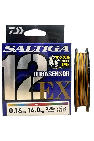 daiwa Saltiga Dura 12 Braid 1.5PE 0.16mm 300m Multi Color İp Misina