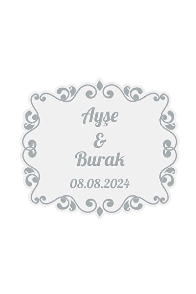Reysa Tasarım Tucuncu Patterned Henna Engagement Wedding 3X3 cm Private Label...