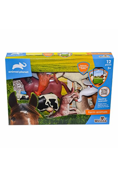 Nilly Toys SH-D5904 12 قطعة حيوانات المزرعة في صندوق - لعبة فارديم