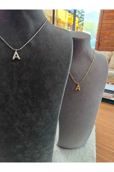 stainless steell Steel Letter a Balloon Necklace