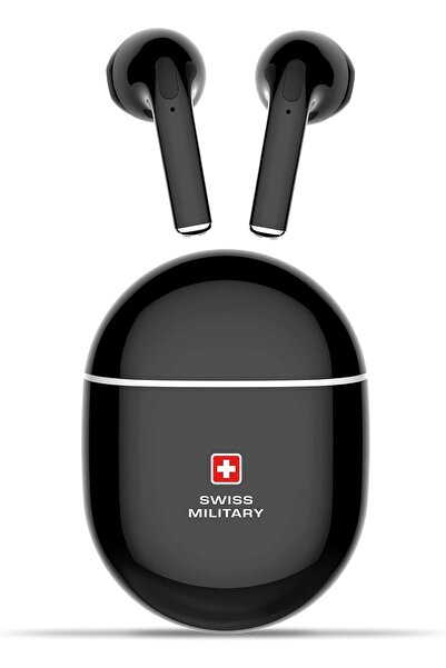 Swiss Military سماعات دلتا 2 TWS ENC لإلغاء الضوضاء مع جهير عميق وميكروفون للمكالمات ودقة عالية